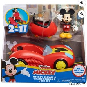 Mickey Mouse Transforming Vehicle Set with Floaty Coaster Pod Disney Junior new
